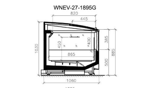 JBG frysgondol centralkyl CO² med skjutlock WNEV-27-1895G