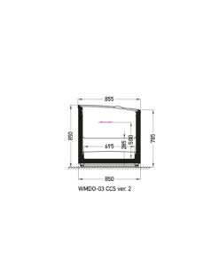 JBG display väggfrysdisk med Frysbox plugg-in SNDE-04-2500 + WMDO-03-2500 D4
