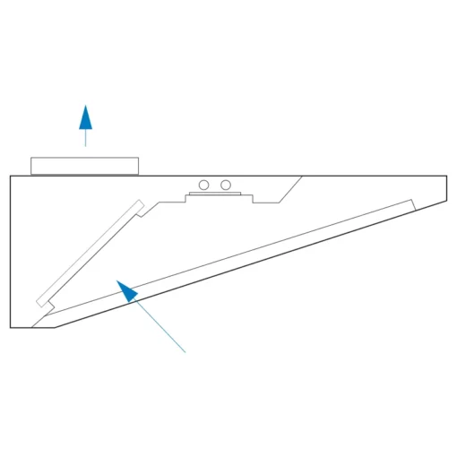 Walpol ventilationskåpa model B01T, ritning kåpa
