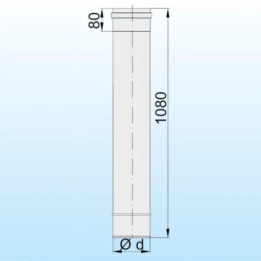 Raka rör - L 1080mm