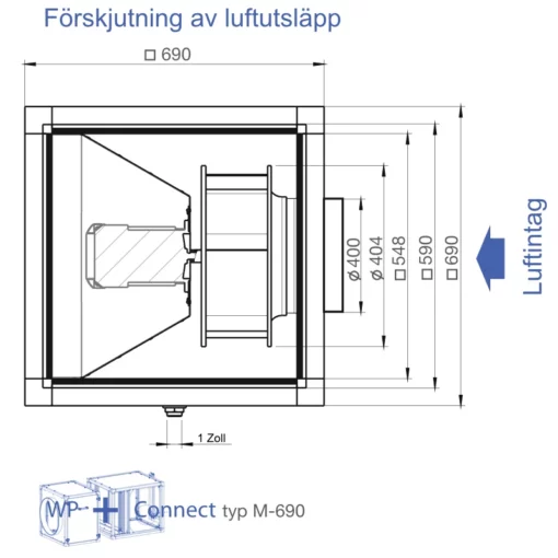 Boxfläkt Multifläkt GBV 400 EC -illustration