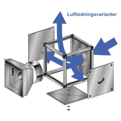 Boxfläkt Multifläkt - Luftledningsvarianter